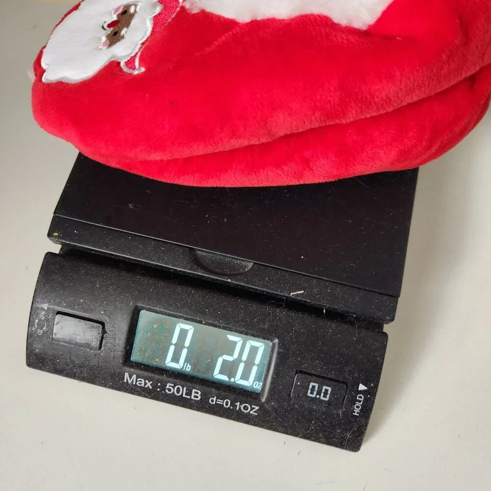 Carters Baby Santa Slippers Red With White Faux Fur Size 4-5T Anti-Slip Sole NWT